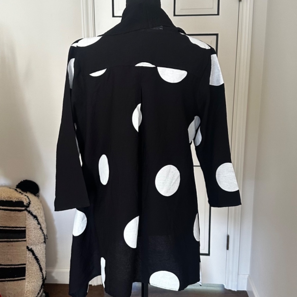 Lindi Polka Dot Cowl Neck Blouse - Large (NWT) - Picture 4 of 11